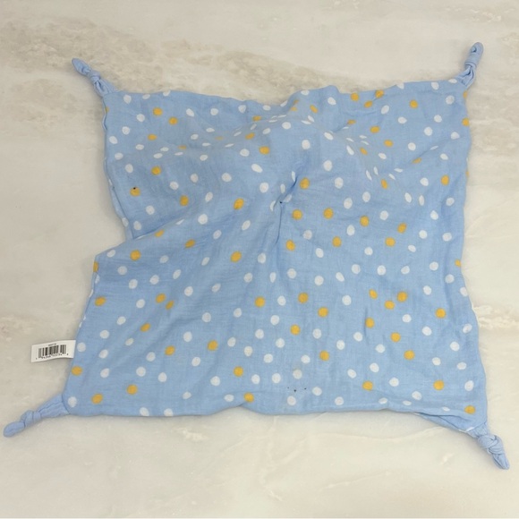 Parents Choice Lovey Blue Muslin Bunny Rabbit Polka Dot Security Blanket Rattle* - Picture 6 of 12